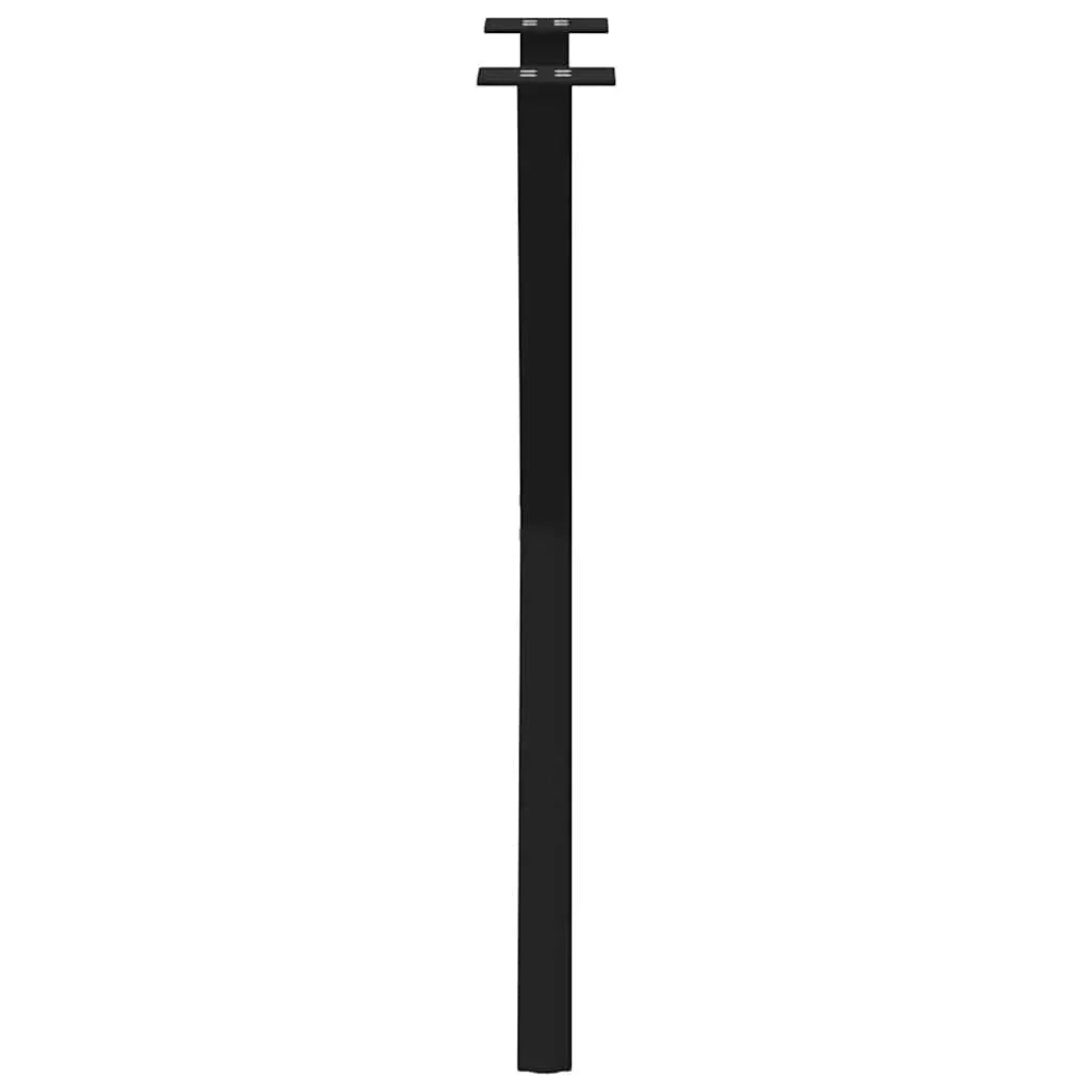 Set di 2 gambe per tavolo regolabili a forma di X 57 x 73 cm moderne stabili acciaio nero 02_0057185