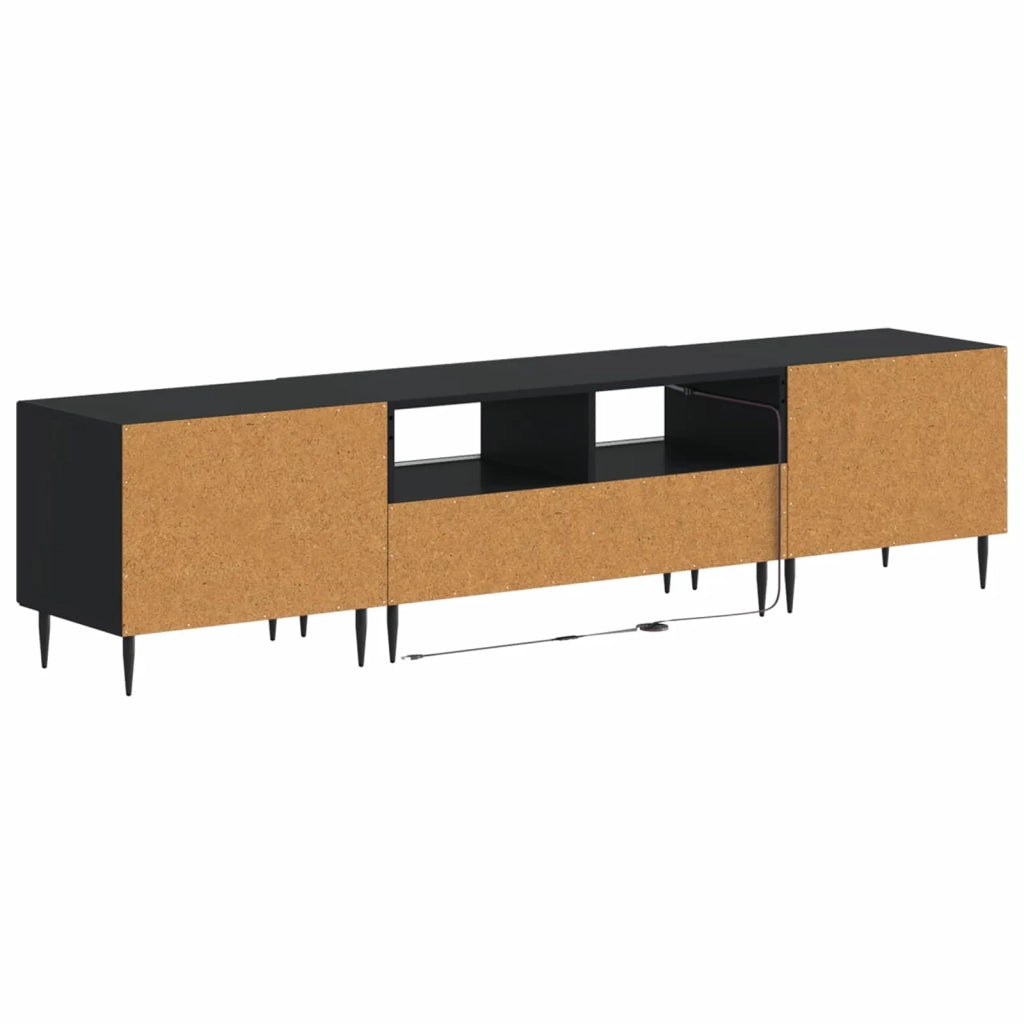 Mobile TV LED a 3 pezzi Nero Legno ingegnerizzato 3416676