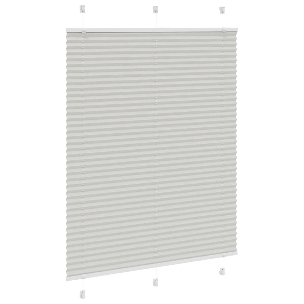 Tenda Plissettata Grigio Chiaro 110x100 cm Larghezza Tessuto