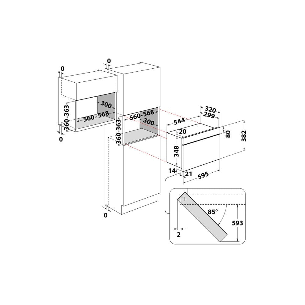 Microonde A Incasso Whirlpool Amw 442 Ix 22 Litri 700 W (A38,2xL59,5xP32) Grill Inox