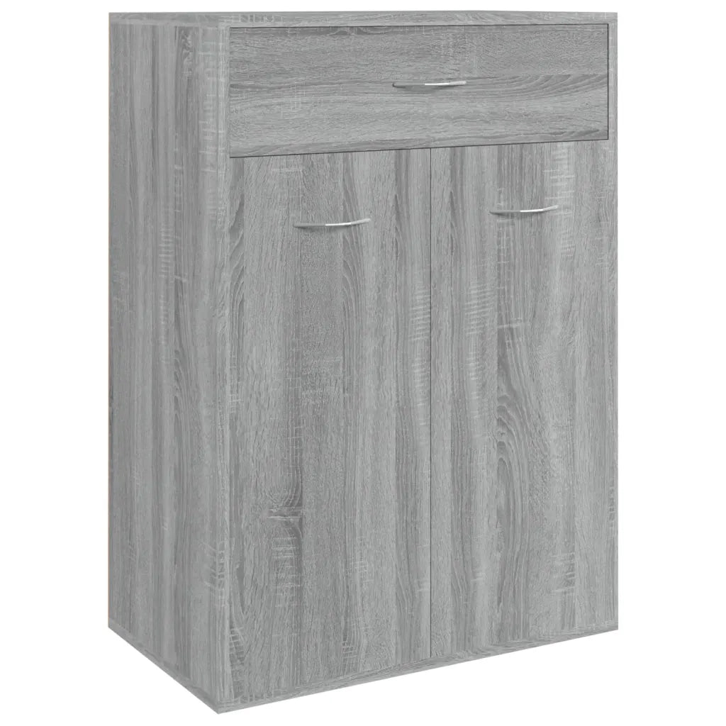 Scarpiera-Scaffale per scarpe Grigio Sonoma 60x35x84 cm in Legno Multistrato