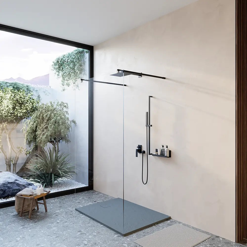 Piatto doccia 90x140 cm colore grigio effetto pietra | Samos