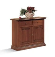 Credenza madia in legno massiccio bugnata arte povera noce 2 ante