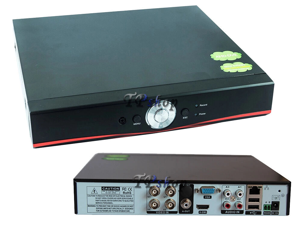 DVR VIDEOSORVEGLIANZA AHD H264 HDMI LAN VGA 4 CH CANALI AUDIO VIDEO EACH ITALY