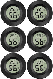 Termometro e Igrometro Digitale a LCD - Misura Temperatura e Umidità per Ambienti Interni -50 °C fino a +70 °C (6 pezzi)
