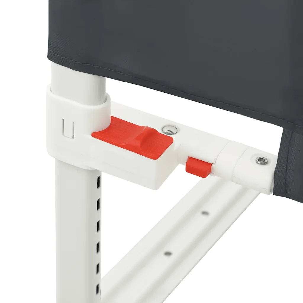Sponda Letto Sicurezza Bambini Grigio Scuro 90x25 cm Tessuto 10225
