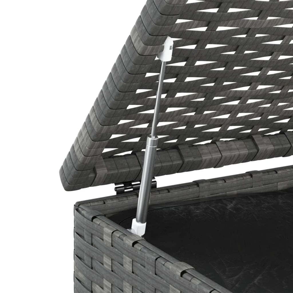Contenitore/cuscino da giardino in resina di vimini 100 x 49 x 103,5 cm grigio 02_0013155