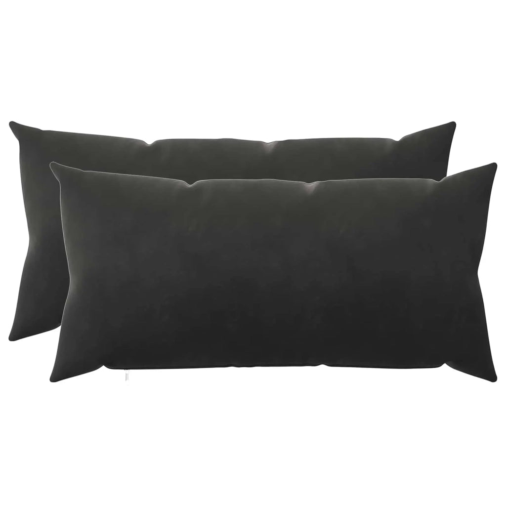 Cuscino con cuscino HEERLEN 2 pz Nero Velluto 925642