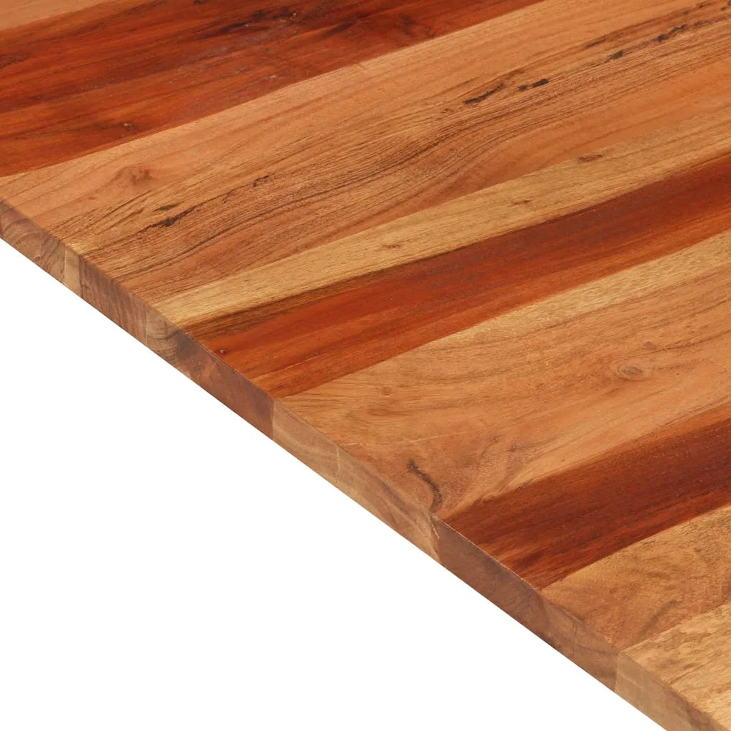 Piano Tavolo in Legno Massello di Acacia 25-27 mm 80x80 cm