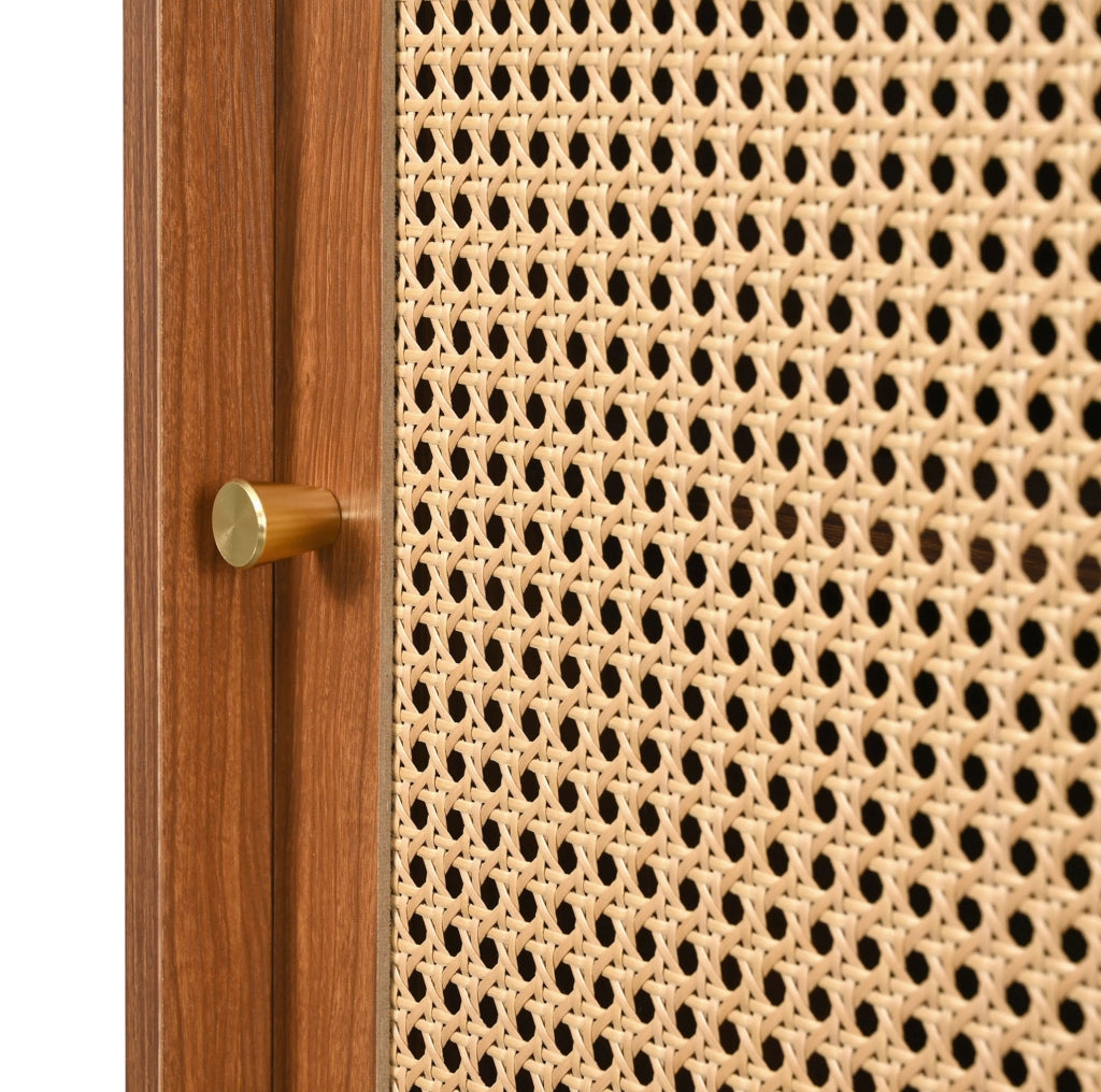 Credenza sideboard 120x40x78 cm con 3 cassetti e 3 ante; MDF; walnut