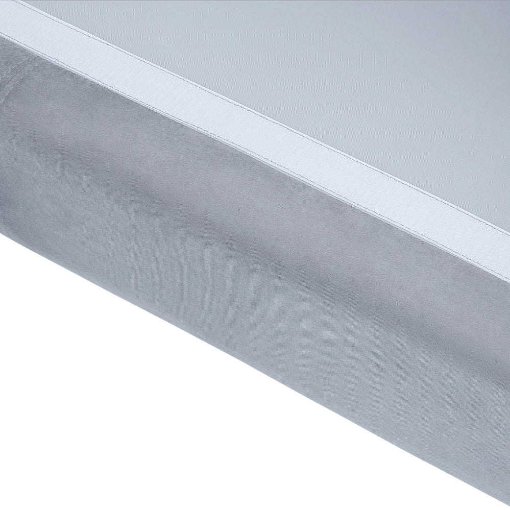 Divano ad angolo con rivestimento in velluto grigio a forma di L con orientamento a versione sinistra