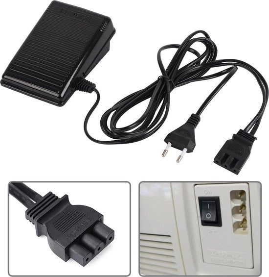 Macchina da cucire universale 220V con pedale - sostituzione pedale elettronico - compatibile con Singer Juki Butterbly Janome - con cavo.