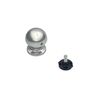 Pomolo fisso per porta SAGUATTI 169/50AB in alluminio argento lucido