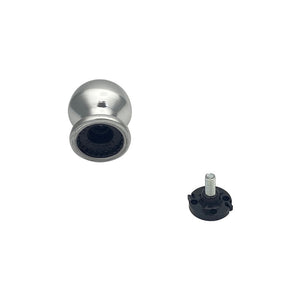 Pomolo fisso per porta SAGUATTI 169/50AB in alluminio argento lucido