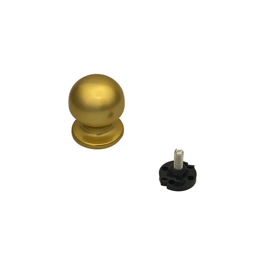 Pomolo fisso per porta SAGUATTI 169/50BB in alluminio oro lucido