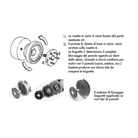 Pomolo fisso per porta SAGUATTI 169/50CB in alluminio bronzo lucido