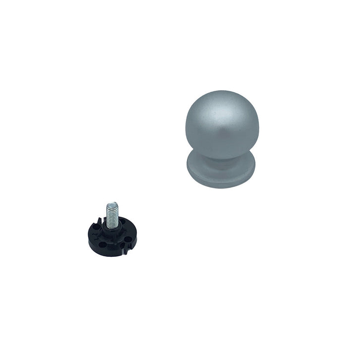 Pomolo fisso per porta SAGUATTI 169/50EB in alluminio argento satinato