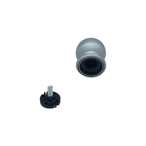 Pomolo fisso per porta SAGUATTI 169/50EB in alluminio argento satinato