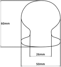 Pomolo fisso per porta SAGUATTI 169/50EB in alluminio argento satinato