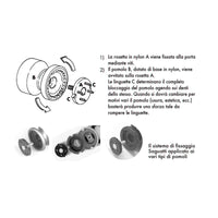 Pomolo fisso per porta SAGUATTI 169/70AB in alluminio argento lucido