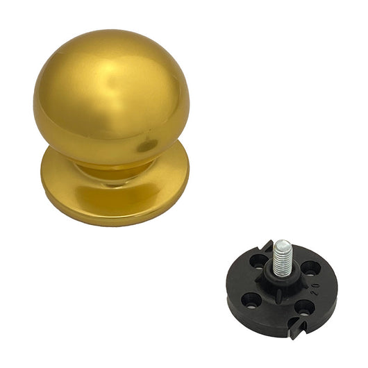 Pomolo fisso per porta SAGUATTI 169/70BB in alluminio oro lucido