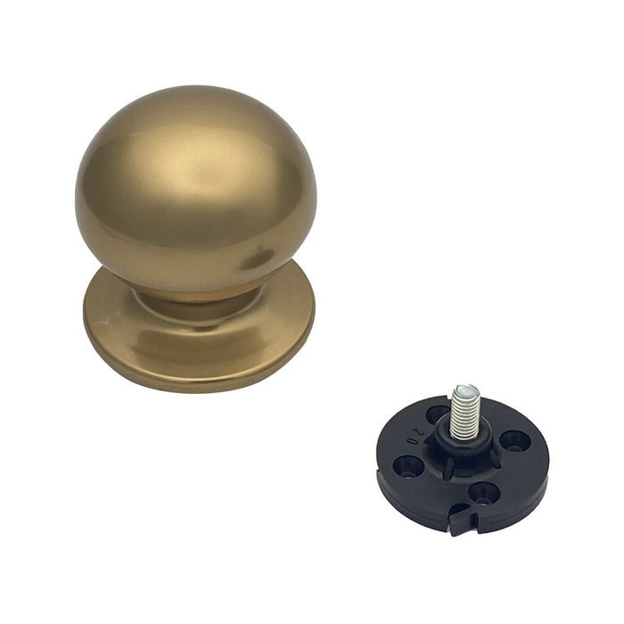 Pomolo fisso per porta SAGUATTI 169/70CB in alluminio bronzo lucido