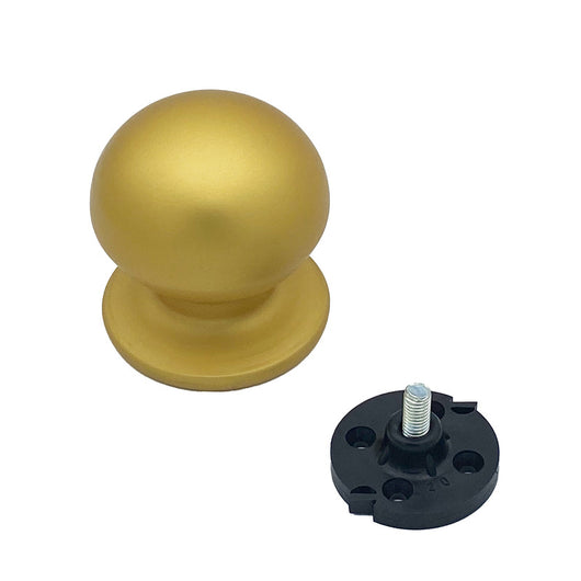 Pomolo fisso per porta SAGUATTI 169/70FB in alluminio oro satinato