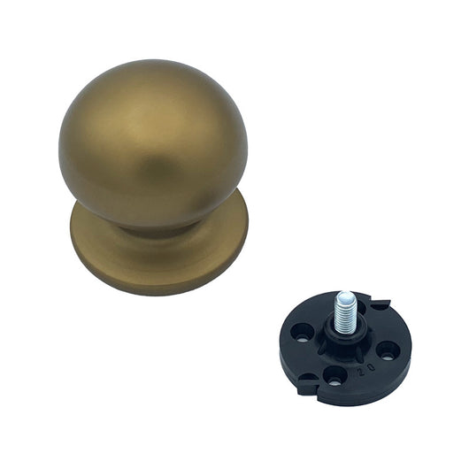 Pomolo fisso per porta SAGUATTI 169/70GB in alluminio bronzo satinato