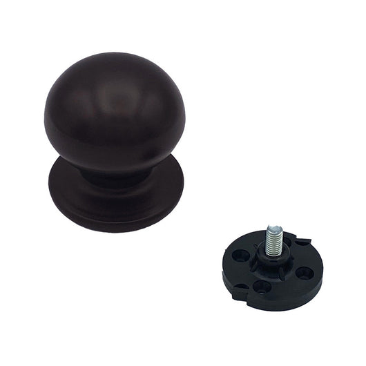 Pomolo fisso per porta SAGUATTI 169/70IB in alluminio marrone opaco