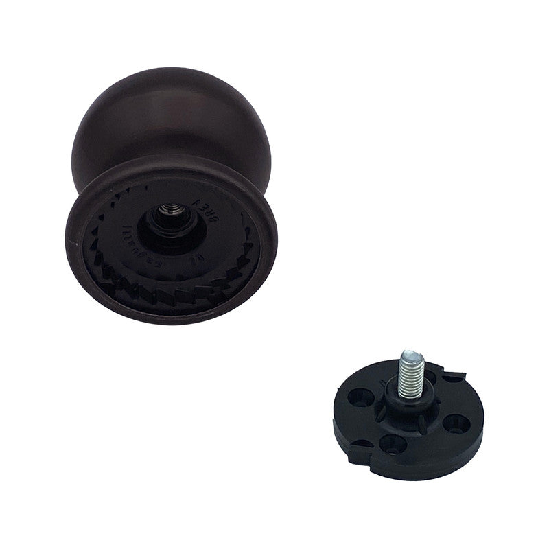 Pomolo fisso per porta SAGUATTI 169/70IB in alluminio marrone opaco