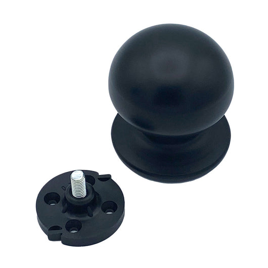 Pomolo fisso per porta SAGUATTI 169/70ZB in alluminio nero opaco