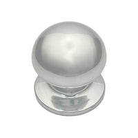 Pomolo fisso per porta SAGUATTI 169/70AB in alluminio argento lucido