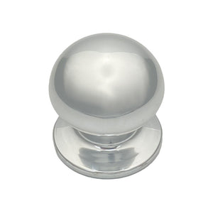 Pomolo fisso per porta SAGUATTI 169/70AB in alluminio argento lucido