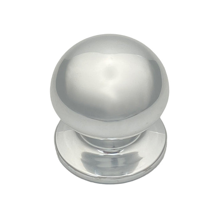 Pomolo fisso per porta SAGUATTI 169/70AB in alluminio argento lucido