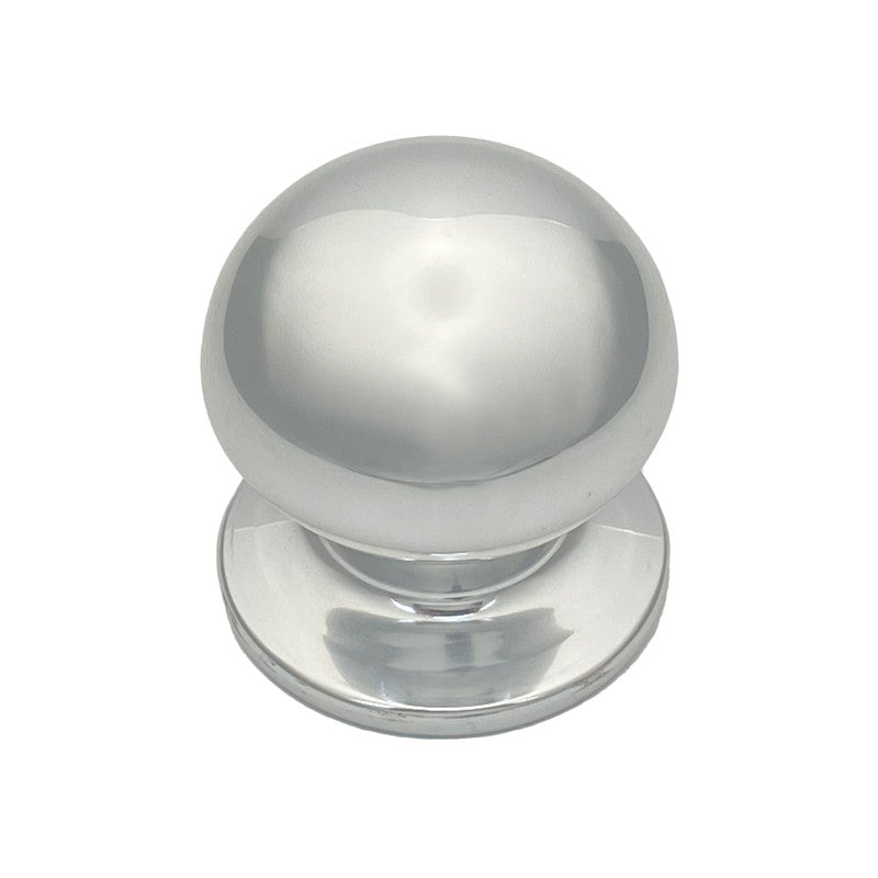 Pomolo fisso per porta SAGUATTI 169/70AB in alluminio argento lucido