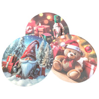 Sottopiatto Natalizio Decorativo Ø33cm in Plastica Fantasie Natale