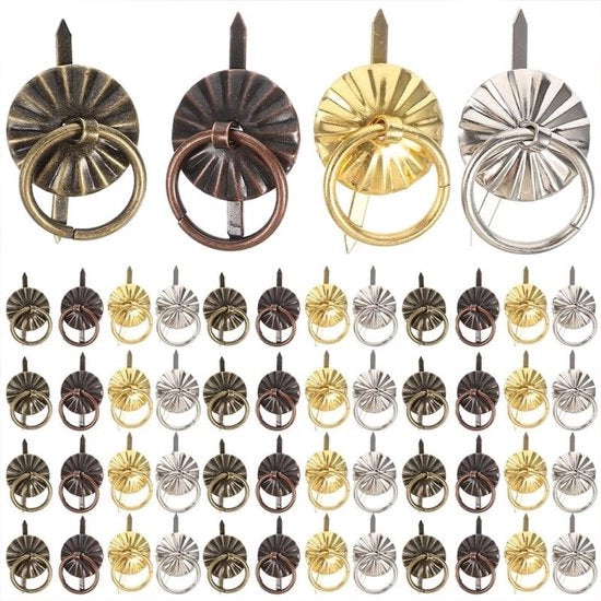 Ladegreppi in Acciaio Robusto - 80 Pezzi - Maniglie Miniature - Maniglie per Mobili Retro - Maniglie per Mobili - Maniglia Comoda per la Montaggio - Maniglie per Cassetta