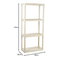 SCAFFALE IN PLASTICA BEIGE 4 RIPIANI 60X30XH133 CM