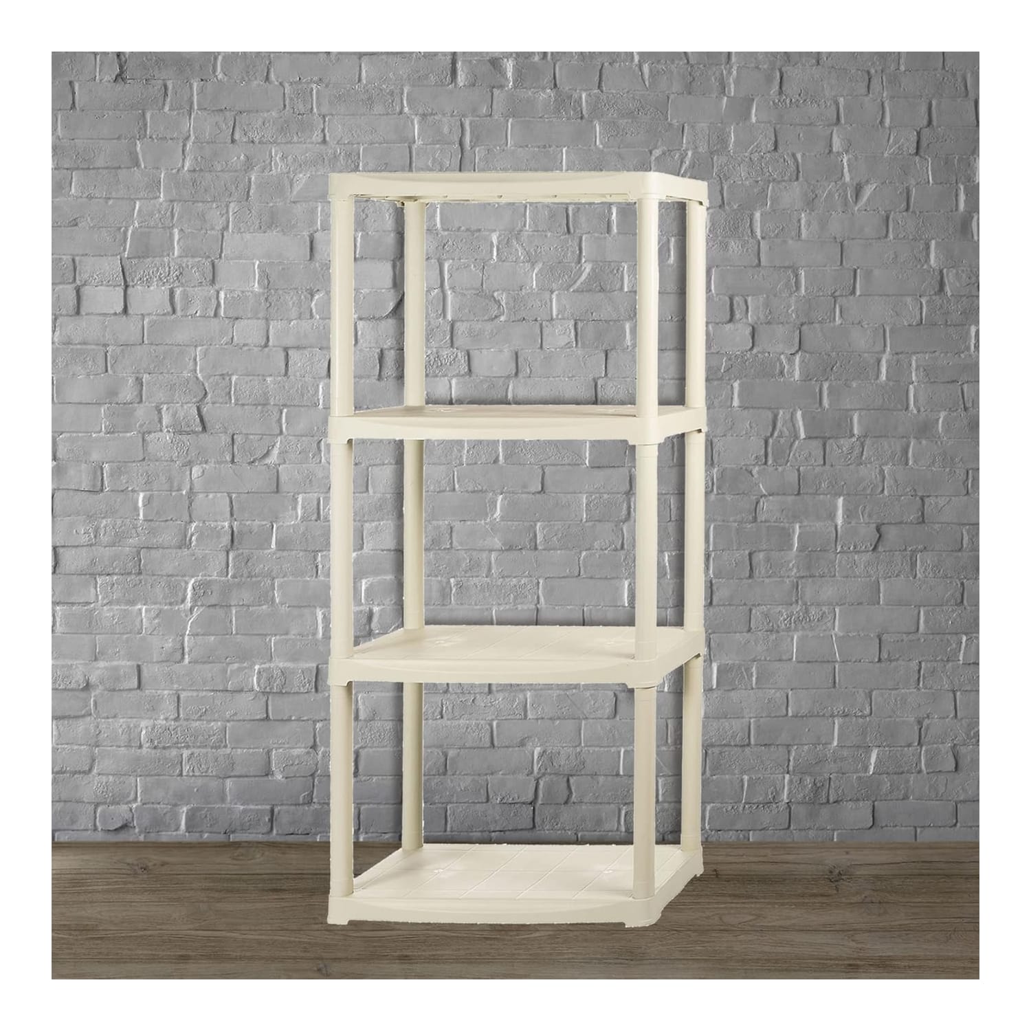 SCAFFALE IN PLASTICA BEIGE 4 RIPIANI 60X30XH133 CM