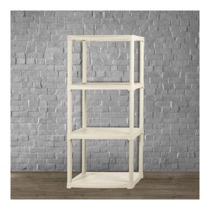SCAFFALE IN PLASTICA BEIGE 4 RIPIANI 60X30XH133 CM
