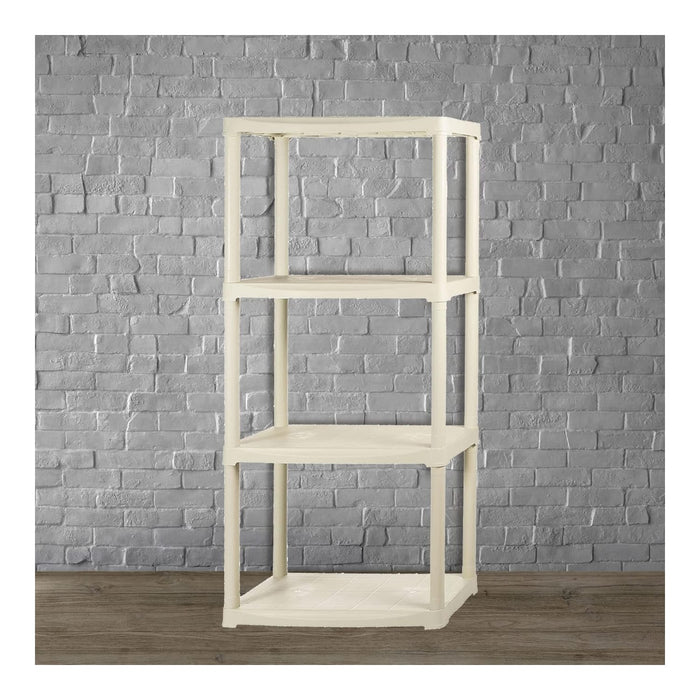 SCAFFALE IN PLASTICA BEIGE 4 RIPIANI 60X30XH133 CM