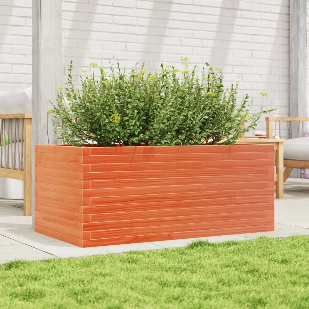 Fioriera Giardino Marrone Cera 110x60x46 cm Legno Massello Pino 3282461