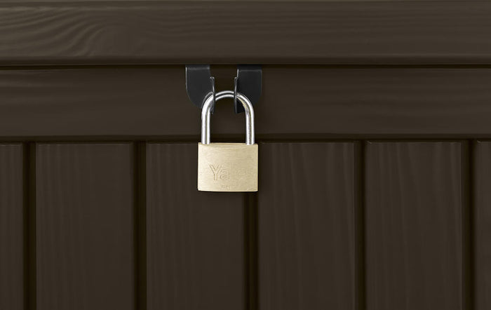 Baule Cassapanca da Esterno 155x64,4x72,4 cm in Resina Keter Rockwood Marrone