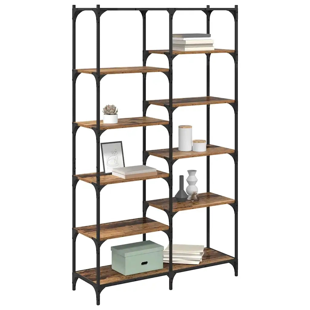Libreria-Scaffale per Libri-Mobile di Stoccaggio Legno vecchio 100 x 32 x 170 cm Legno multistrato