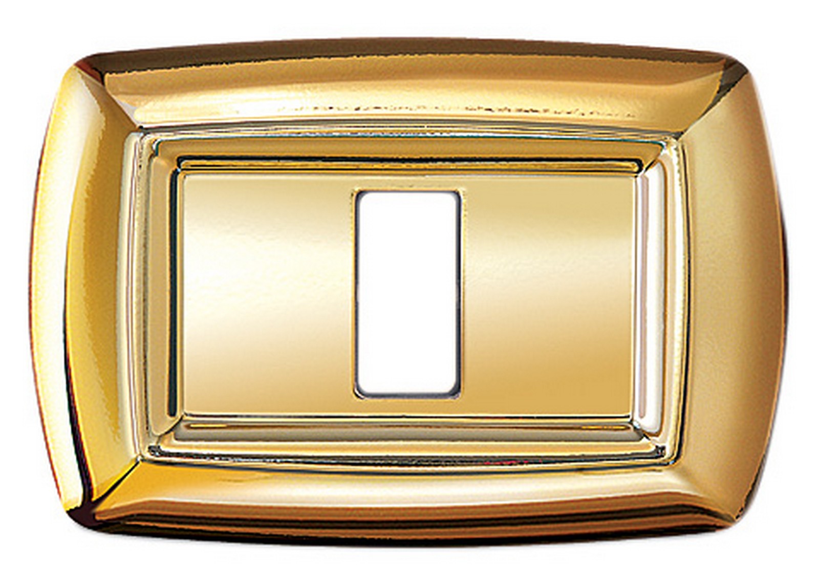 tondo' placca mod.magic termoplastica a 2  posti color oro cod:ferx.16916