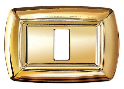 tondo' placca mod.magic termoplastica a 2  posti color oro cod:ferx.16916