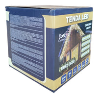 Tenda Luminosa 240 LED Bianco Caldo 5m IP44 Flash Interno Esterno prolungabile