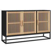 Credenza | Madia | Buffet da pranzo | Armadio da pranzo Nera 105x30x65 cm in Legno Multistrato