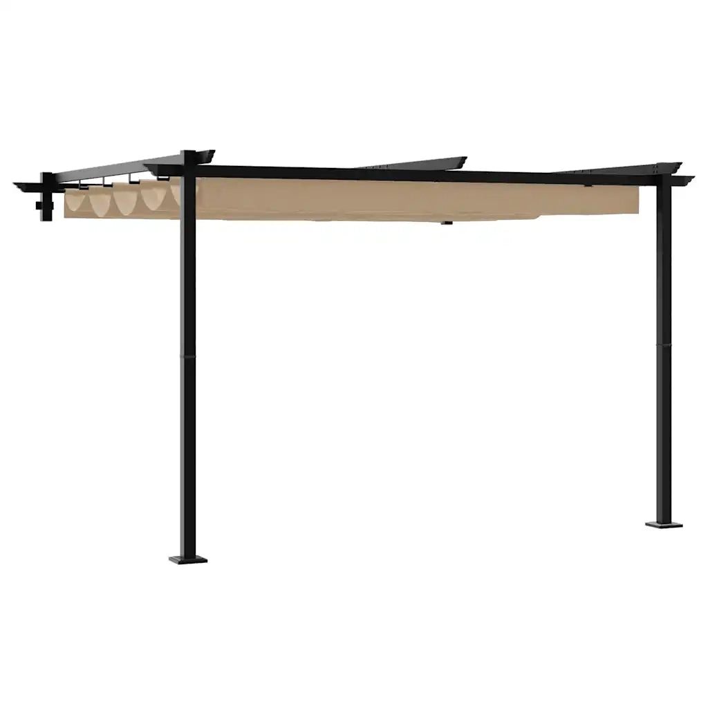 vidaXL Gazebo a Muro Talpa Acciaio
