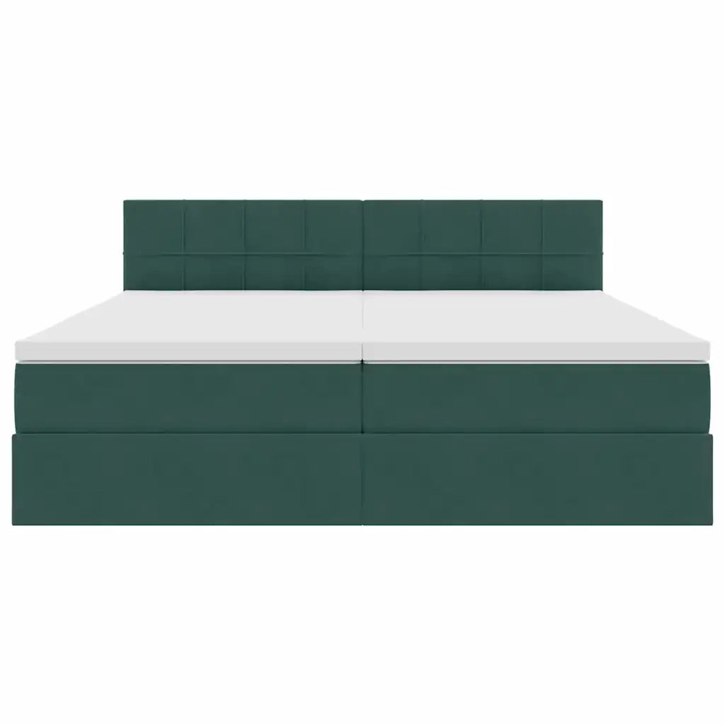 Letto con Contenitore con materasso Verde Scuro 100 x 200 cm